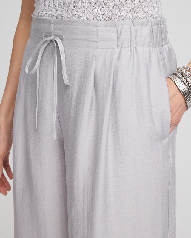 Lightweight Wide Leg Cropped Pants - image 4